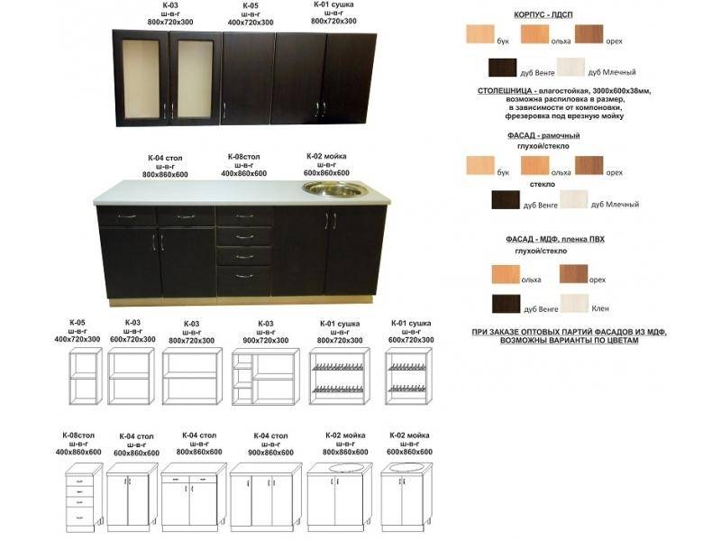 кухонный гарнитур прямой в Екатеринбурге