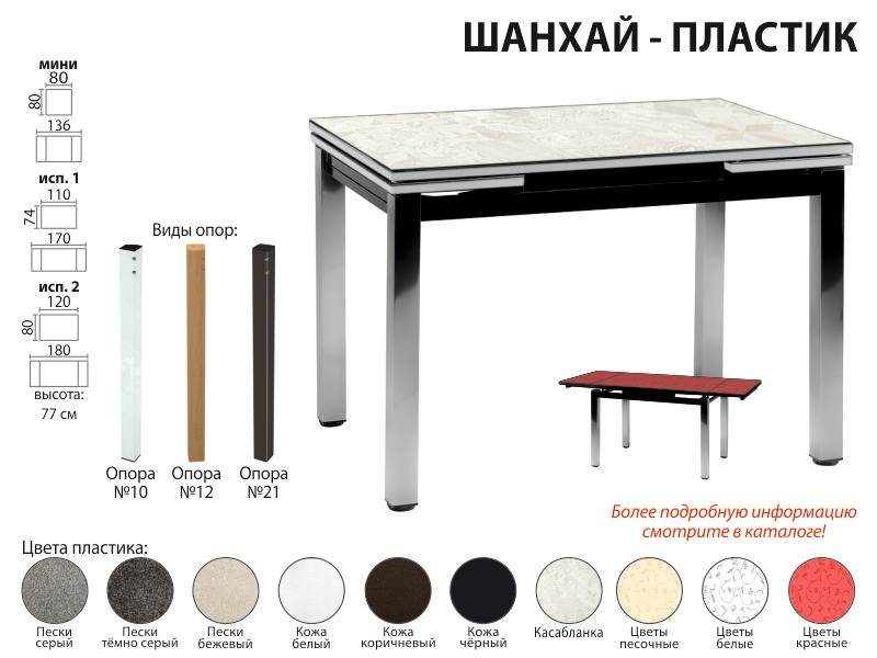 стол обеденный шанхай пластик в Екатеринбурге