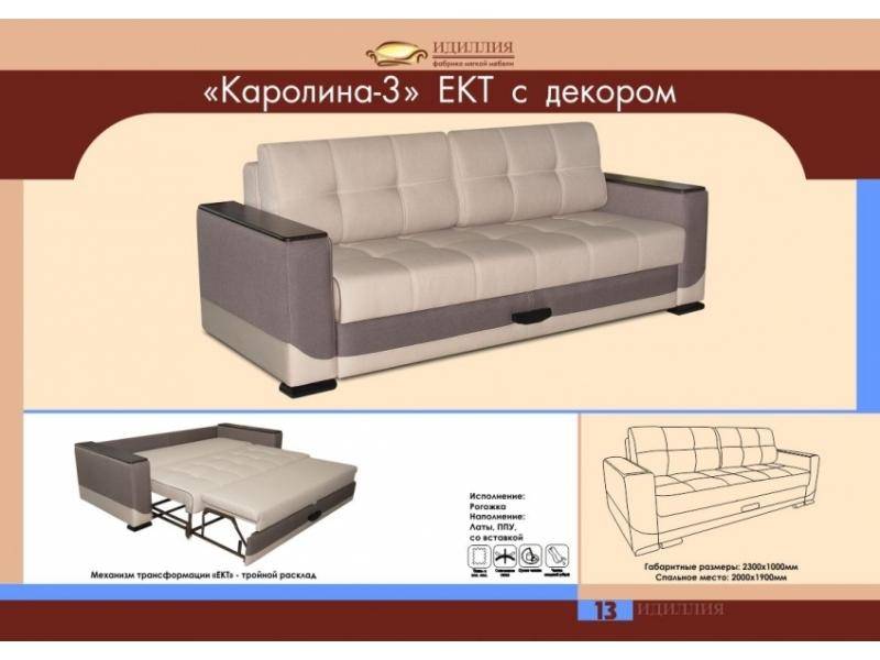 диван каролина 3 ект с декором в Екатеринбурге