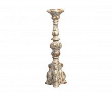 подсвечник фигурный бежевый состаренный на 1 свечу antique blue, 49,5 см в Екатеринбурге