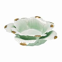 подсвечник керамический в виде цветка с золотыми лепестками flower pale green medium, 4 см в Екатеринбурге