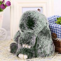 меховой зайка брелок зелёный в Екатеринбурге