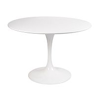 стол eero saarinen style tulip table mdf d100 глянцевый белый в Екатеринбурге