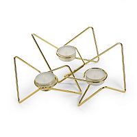 набор подсвечников золотых металлических для чайных свечей tri-angular loop, 7 см, 3 штуки в Екатеринбурге