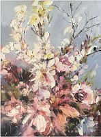картина маслом красивые цветы 90*120 см. в Екатеринбурге