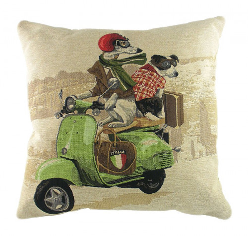 подушка с картинкой scooter dogs green в Екатеринбурге