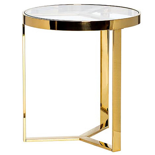 стол журнальный bridge gold 50*55см золотой в Екатеринбурге