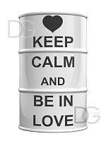 декоративная бочка keep calm and be in love m в Екатеринбурге