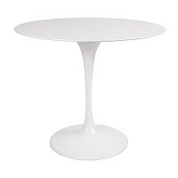 стол eero saarinen style tulip table mdf белый d90 глянцевый в Екатеринбурге