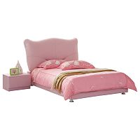 кровать pink leather kitty 120х200 в Екатеринбурге