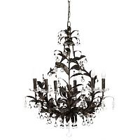 люстра 19th c. rococo iron & smoke crystal round чёрная в Екатеринбурге
