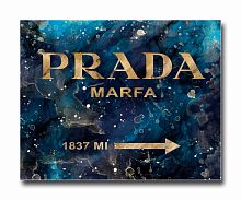 постер prada mafia на синем в золотом a4 в Екатеринбурге