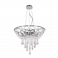 подвесная люстра crystal lux dorotea sp5 d450 chrome прозрачная в Екатеринбурге