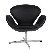 кресло arne jacobsen style swan chair черное в Екатеринбурге