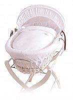 колыбель-переноска gift wicker moses basket белая, белое белье в Екатеринбурге