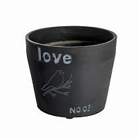 цветочный горшок love чёрный в Екатеринбурге