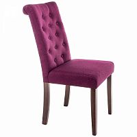 стул деревянный amelia dark walnut / fabric purple в Екатеринбурге