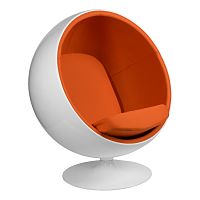 кресло eero aarnio style ball chair оранжевое в Екатеринбурге