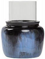 подсвечник синий со стеклом colors blue big, 32 см в Екатеринбурге