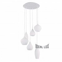 подвесная люстра ideal lux soft sp6 bianco в Екатеринбурге