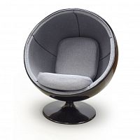 кресло ball chair черно-серое в Екатеринбурге