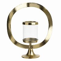 подсвечник золотой декоративный со стеклом круг gold circle, 38 см в Екатеринбурге