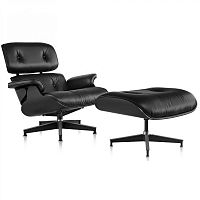 кресло eames style lounge chair черное в Екатеринбурге