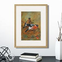 картина: bullfinches and pyrus japonica, 1928г. в Екатеринбурге