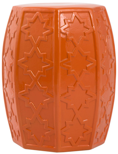 керамический столик-табурет garden stool оранжевый в Екатеринбурге