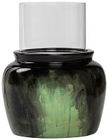 подсвечник зеленый со стеклом colors green, 32 см в Екатеринбурге