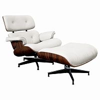 кресло lounge chair & ottoman белое в Екатеринбурге