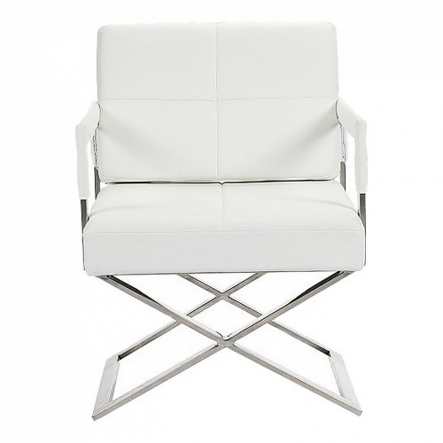 кресло aster x chair кожа белое в Екатеринбурге