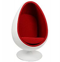 кресло ovalia egg style chair красное в Екатеринбурге