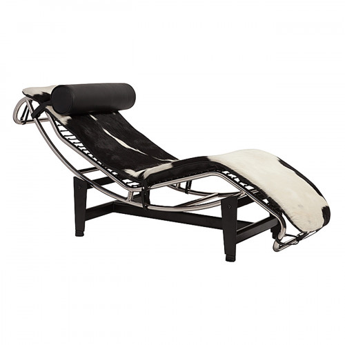 шезлонг chaise longue lc4 черно-белый в Екатеринбурге