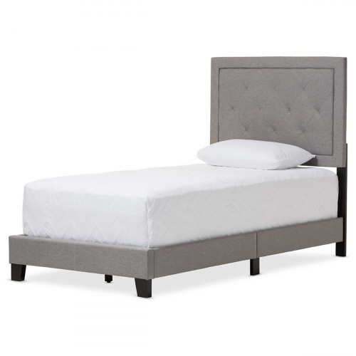 кровать paris linen upholstered gray 120х200 в Екатеринбурге
