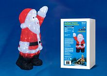 фигурка светодиодная «дед мороз» 38х24x60см (ul-00002332) uld-m3860-120/sta white ip20 xmasman в Екатеринбурге