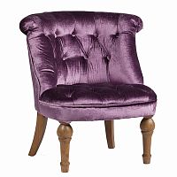 кресло sophie tufted slipper chair микровелюр фиолетовое в Екатеринбурге