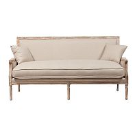 диван auguste salon bench with burlap прямой бежевый в Екатеринбурге