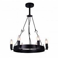 дизайнерская подвесная люстра arte lamp bastiglia a8811sp-6bk черная в Екатеринбурге