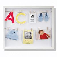 панно с зажимами для 12 фотографий clothesline белое в Екатеринбурге