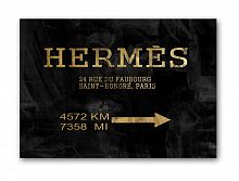 постер hermes без рамки, черный, а4 в Екатеринбурге