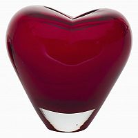ваза стеклянная (красная) one heart 17*13.5*18 в Екатеринбурге