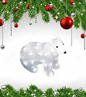 фигурка светодиодная «белый медведь-4» 25x31см (11037) uld-m3125-040/sta в Екатеринбурге