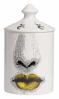 подсвечник белый с крышкой пьеро форназетти желтые губы bacio candle yellow, 33 см в Екатеринбурге