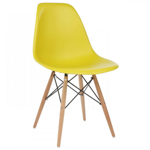 стул деревянный eames pc-015 yellow в Екатеринбурге