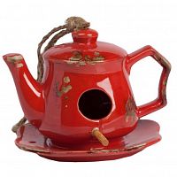 aромолампа для эфирных масел красная в виде чайника candelero red, 17 см в Екатеринбурге