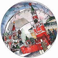 тарелка сувенирная спасская башня в Екатеринбурге