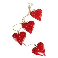 гирлянда новогодняя подвесная сердца красные red hearts, 65 см в Екатеринбурге
