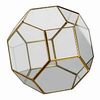 флорариум стеклянный с золотом в винтажном стиле honeycomb в Екатеринбурге