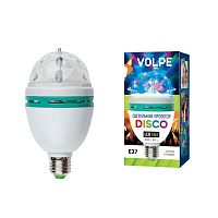 светодиодный светильник-проектор (09839) volpe disko uli-q301 03w/rgb/e27 white в Екатеринбурге